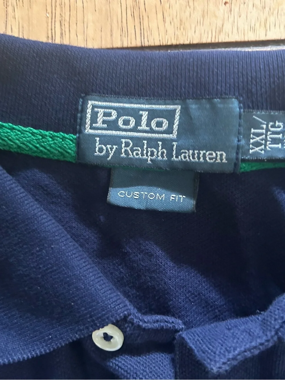 Ralph Lauren Navy Polo Shirt with Yellow USA Appliqué